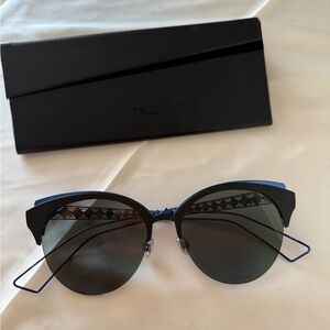 Dior Black and Blue Sunglasses cateye